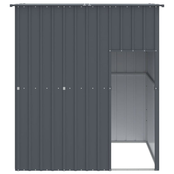 Dog House With Roof Anthracite 165X153x181 Cm Galvanised Steel Dog Kennels