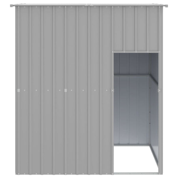 Dog House With Roof Light Grey 165X153x181 Cm Galvanised Steel Dog Kennels