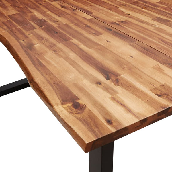Dining Table With Live Edge 180X90x75 Cm Solid Wood Acacia Dining Tables