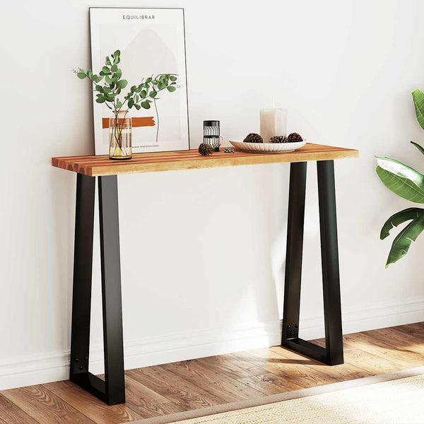 Vidaxl Console Table With Live Edge 110X35x80 Cm Solid Wood Acacia Tables