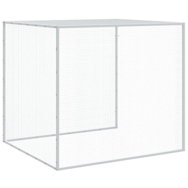 Chicken Cage With Roof Light Grey 1003X98x90 Cm Galvanised Steel Small Animal Cages & Hutches