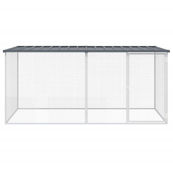 Vidaxl Chicken Cage With Roof Anthracite 203X98x90 Cm Galvanised Steel Small Animal Cages & Hutches