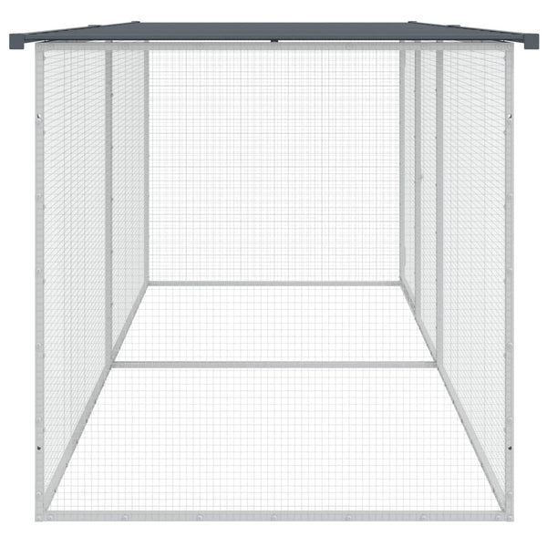 Vidaxl Chicken Cage With Roof Anthracite 203X98x90 Cm Galvanised Steel Small Animal Cages & Hutches