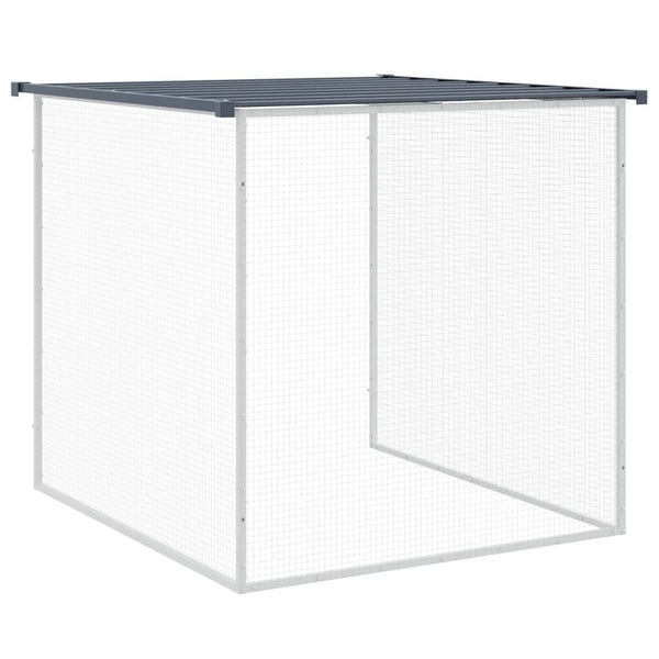 Vidaxl Chicken Cage With Roof Anthracite 203X98x90 Cm Galvanised Steel Small Animal Cages & Hutches