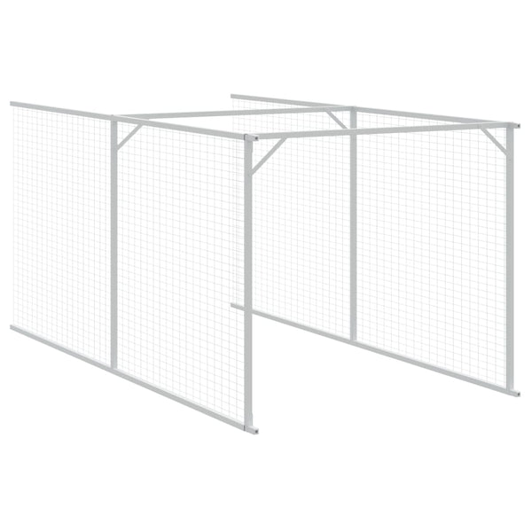 Vidaxl Dog House With Roof Anthracite 117X405x123 Cm Galvanised Steel Dog Kennels