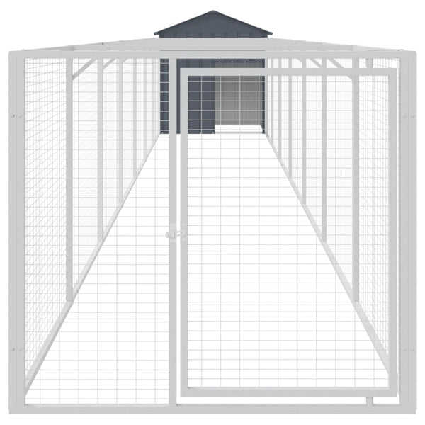 Vidaxl Dog House With Roof Anthracite 117X813x123 Cm Galvanised Steel Dog Kennels