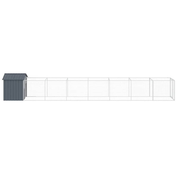 Vidaxl Dog House With Roof Anthracite 117X813x123 Cm Galvanised Steel Dog Kennels