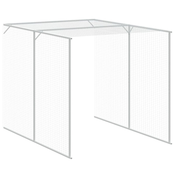 Chicken Cage With Run Anthracite 165X659x181 Cm Galvanised Steel Small Animal Cages & Hutches