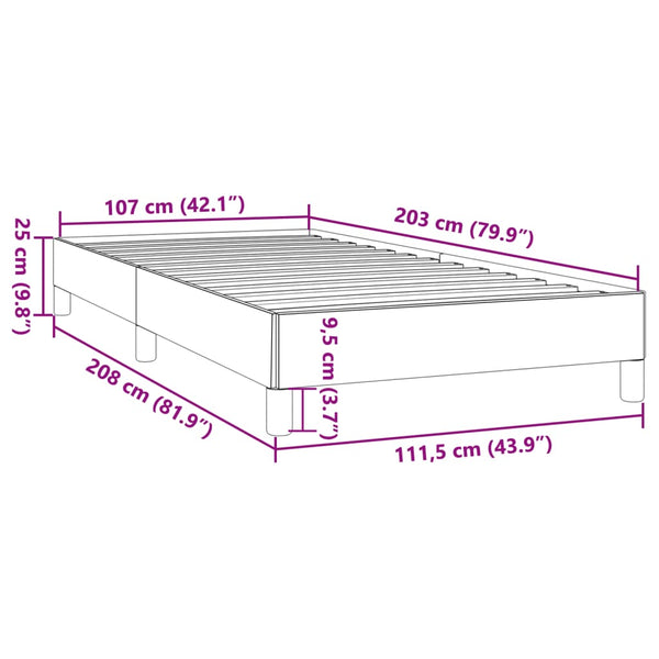 Bed Frame Black 107X203 Cm King Single Size Fabric King Single Bed Frames