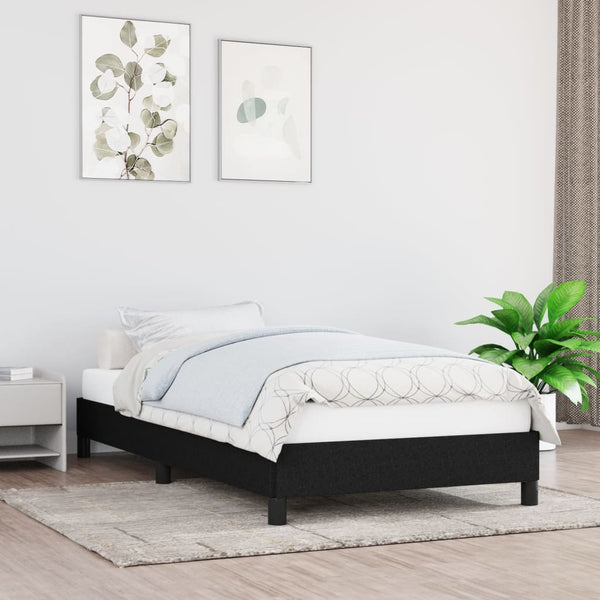 Bed Frame Black 107X203 Cm King Single Size Fabric King Single Bed Frames