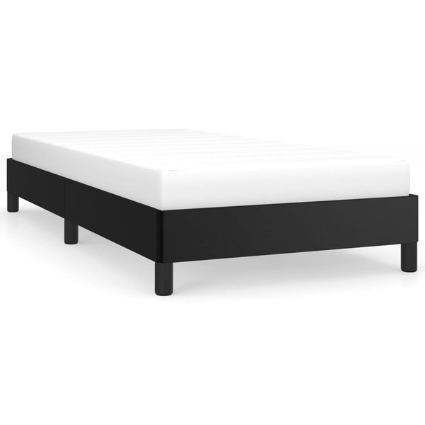 Bed Frame Black 107X203 Cm King Single Size Faux Leather King Single Bed Frames