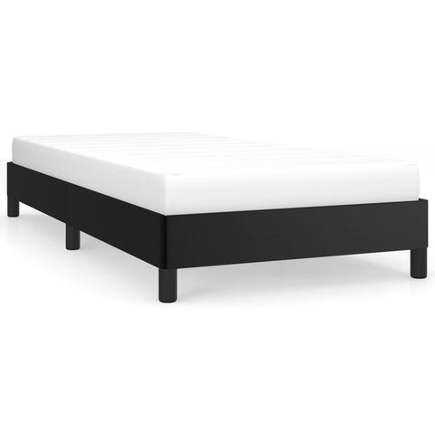 Bed Frame Black 107X203 Cm King Single Size Faux Leather King Single Bed Frames