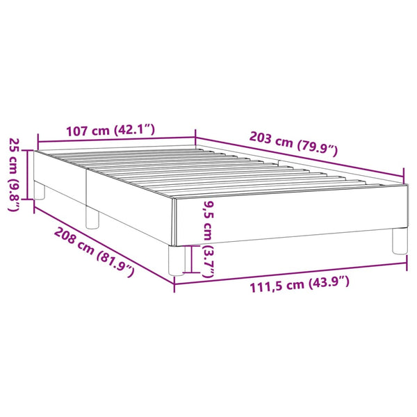 Bed Frame Black 107X203 Cm King Single Size Faux Leather King Single Bed Frames
