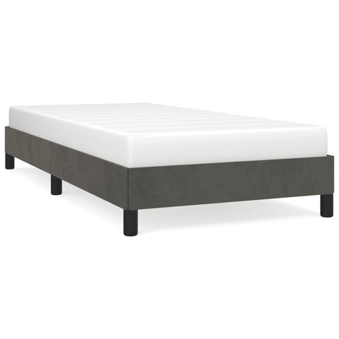 Bed Frame Dark Grey 107X203 Cm King Single Size Velvet King Single Bed Frames