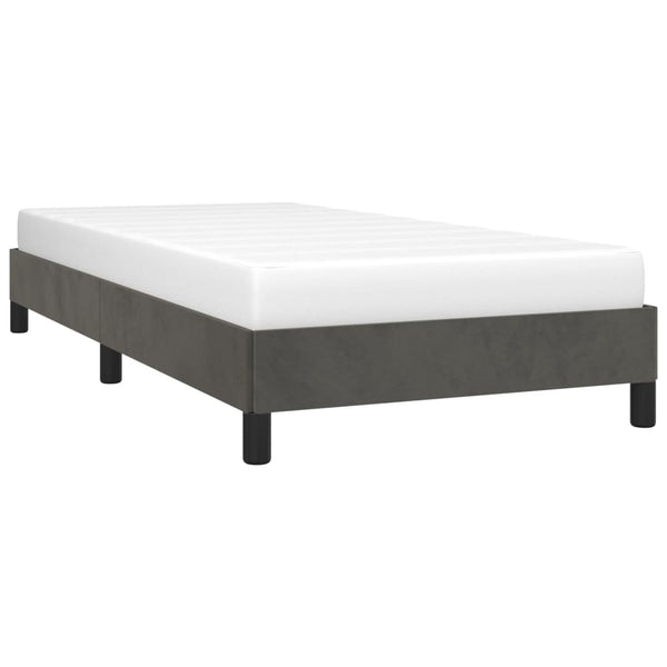 Bed Frame Dark Grey 107X203 Cm King Single Size Velvet King Single Bed Frames
