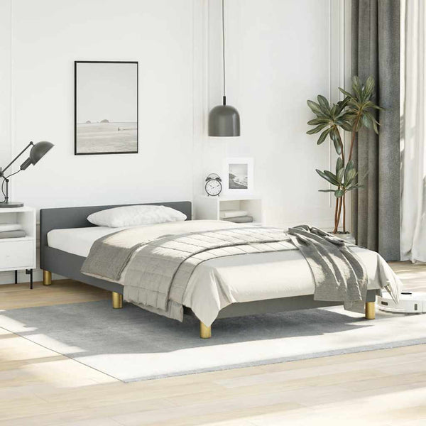 Vidaxl Bed Frame Without Mattress Dark Grey King Single Size Fabric King Single Bed Frames