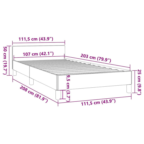 Vidaxl Bed Frame Without Mattress Dark Grey King Single Size Fabric King Single Bed Frames