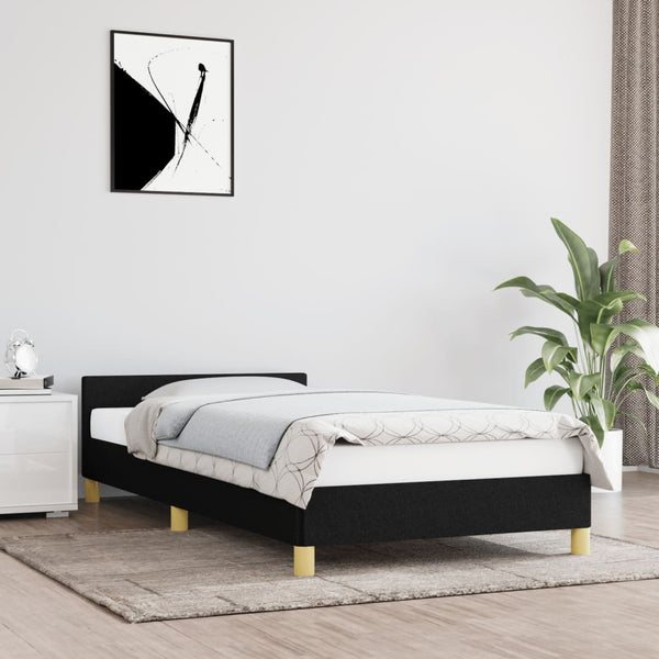 Bed Frame Black 107X203 Cm King Single Size Fabric King Single Bed Frames