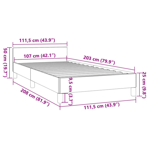 Bed Frame Dark Grey 107X203 Cm King Single Size Velvet King Single Bed Frames