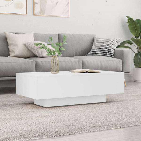 Coffee Table White 100X49.5X31 Cm Engineered Wood Coffee Tables