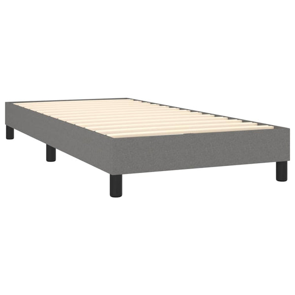Box Spring Bed Frame Dark Grey 107X203 Cm King Single Size Fabric King Single Bed Frames