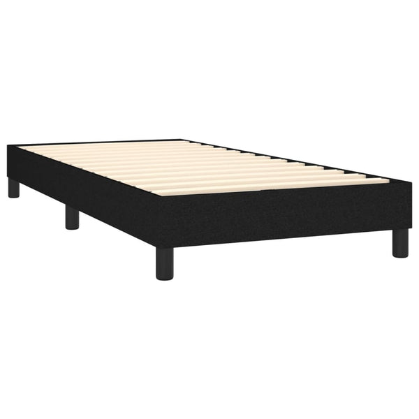 Box Spring Bed Frame Black 100X200 Cm Fabric Double Bed Frames