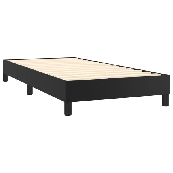 Vidaxl Box Spring Bed Without Mattress Black King Single Size Faux Leather Single Bed Frames
