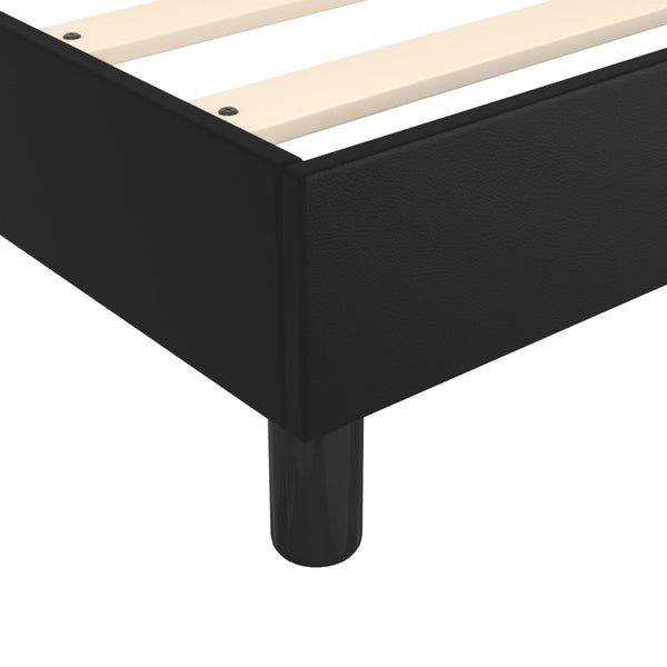 Vidaxl Box Spring Bed Without Mattress Black King Single Size Faux Leather Single Bed Frames