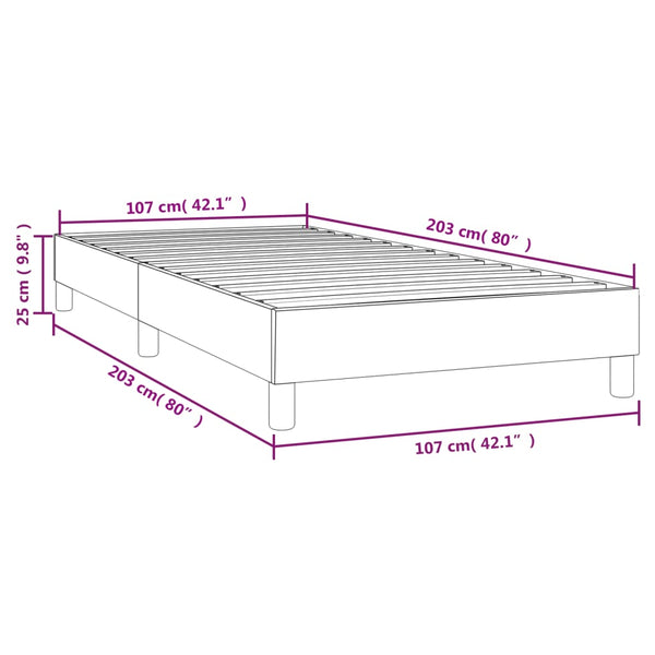 Vidaxl Box Spring Bed Without Mattress Black King Single Size Faux Leather Single Bed Frames
