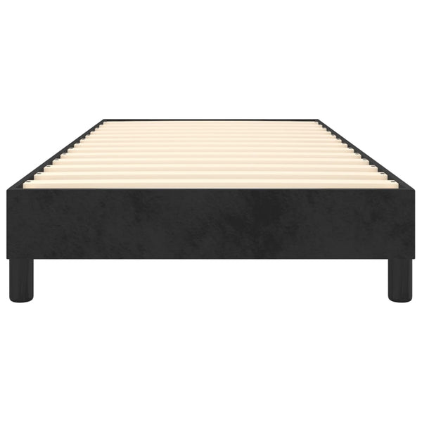 Box Spring Bed Frame Black 100X200 Cm Velvet Double Bed Frames