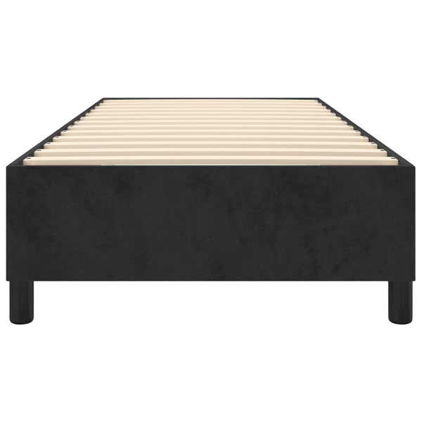 Box Spring Bed Frame Black 107X203 Cm King Single Size Velvet King Single Bed Frames