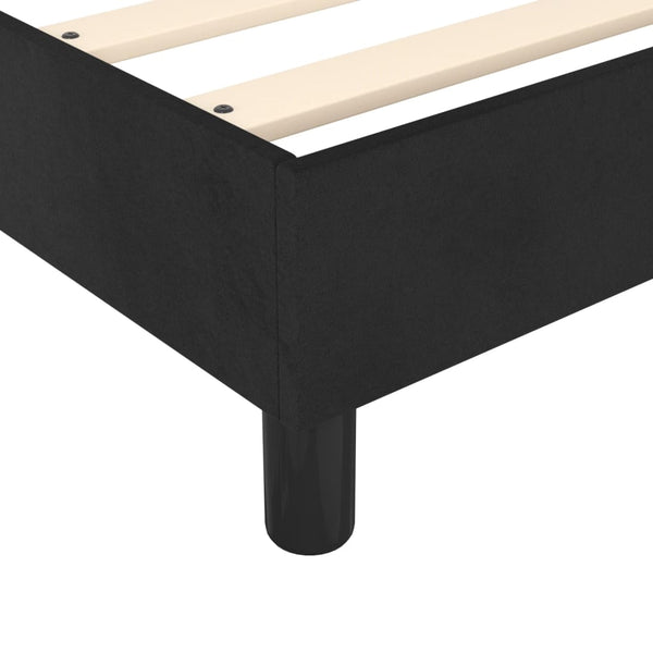 Box Spring Bed Frame Black 107X203 Cm King Single Size Velvet King Single Bed Frames