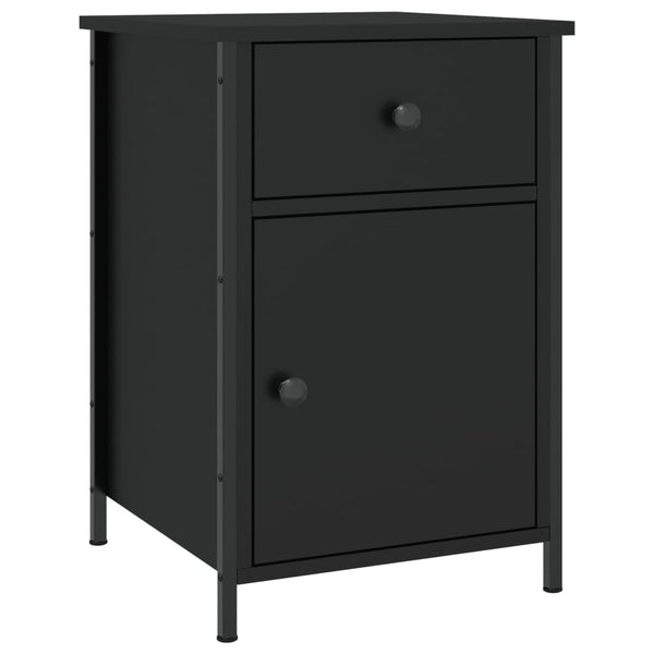 Bedside Cabinets 2 Pcs Black 40X42x60 Cm Engineered Wood Bedside Tables