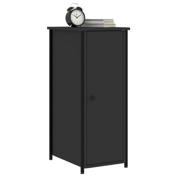 Bedside Cabinets 2 Pcs Black 32X42x80 Cm Engineered Wood Bedside Tables