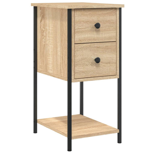 Vidaxl Bedside Cabinets 2 Pcs Sonoma Oak 32X42x70 Cm Engineered Wood Bedside Tables