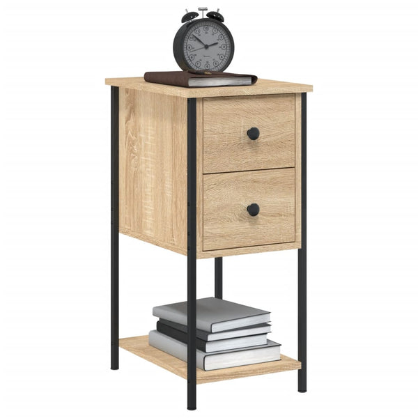 Vidaxl Bedside Cabinets 2 Pcs Sonoma Oak 32X42x70 Cm Engineered Wood Bedside Tables