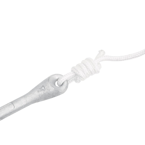 Vidaxl Folding Anchor With Rope Silver 2.5 Kg Malleable Iron Marine Rope