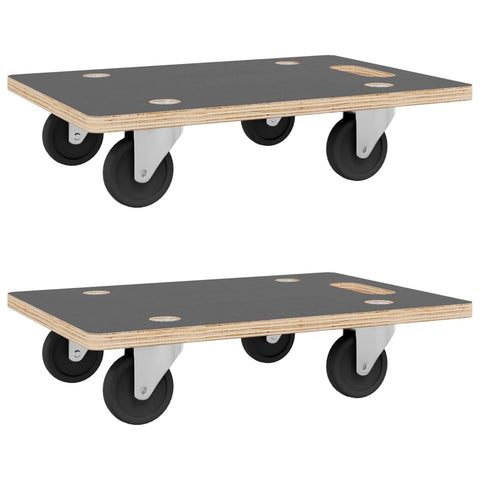 Tool & Equipment Trolleys Dolly Trolleys 2 Pcs Rectangular 50X35x11.5 Cm