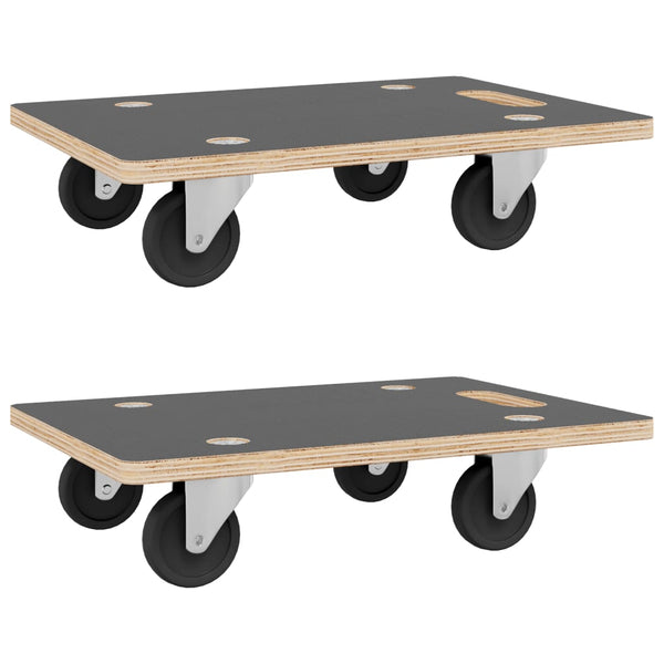Tool & Equipment Trolleys Dolly Trolleys 2 Pcs Rectangular 50X35x11.5 Cm
