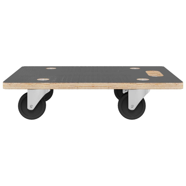 Vidaxl Transport Trolleys Set Of 2 Rectangular 80X55x11.5 Cm 250 Kg Capacity Workshop Dollies