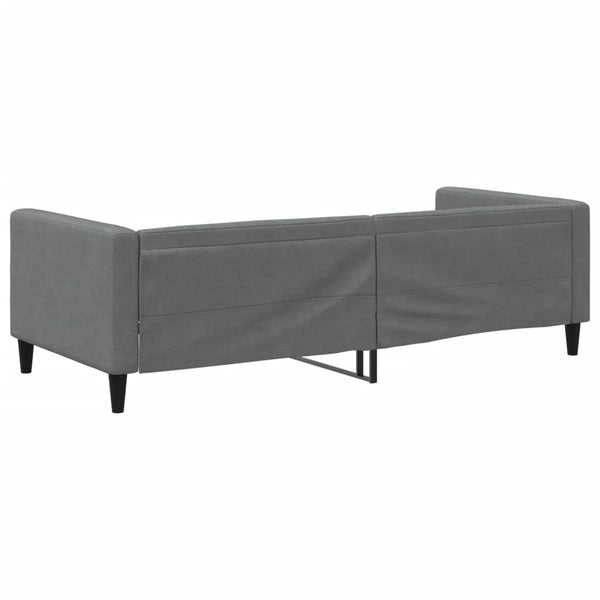 Day Bed Dark Grey 92X187 Cm Single Size Fabric Single Bed Frames