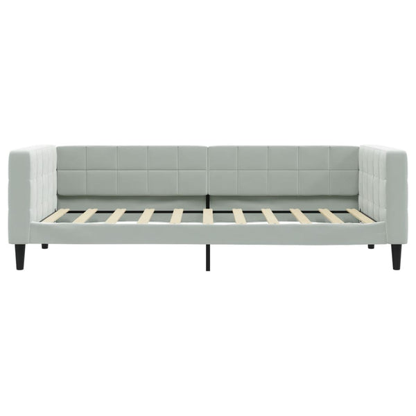 Vidaxl Day Bed Without Mattress Light Grey 90X190 Cm Velvet Sofas Armchairs & Couches