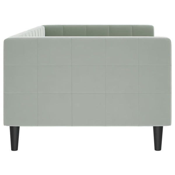 Vidaxl Day Bed Without Mattress Light Grey 90X190 Cm Velvet Sofas Armchairs & Couches
