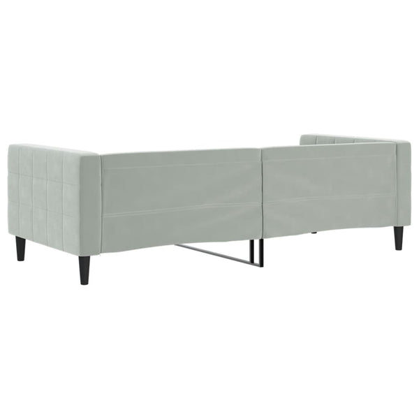 Vidaxl Day Bed Without Mattress Light Grey 90X190 Cm Velvet Sofas Armchairs & Couches