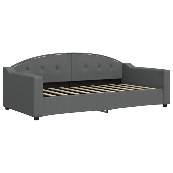 Vidaxl Day Bed Without Mattress Dark Grey 90X190 Cm Fabric Sofa Beds