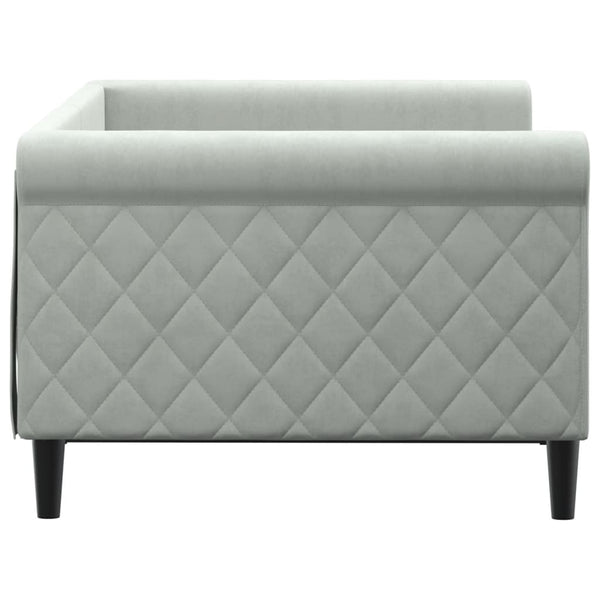 Vidaxl Day Bed Without Mattress Light Grey 90X190 Cm Velvet Sofa Beds