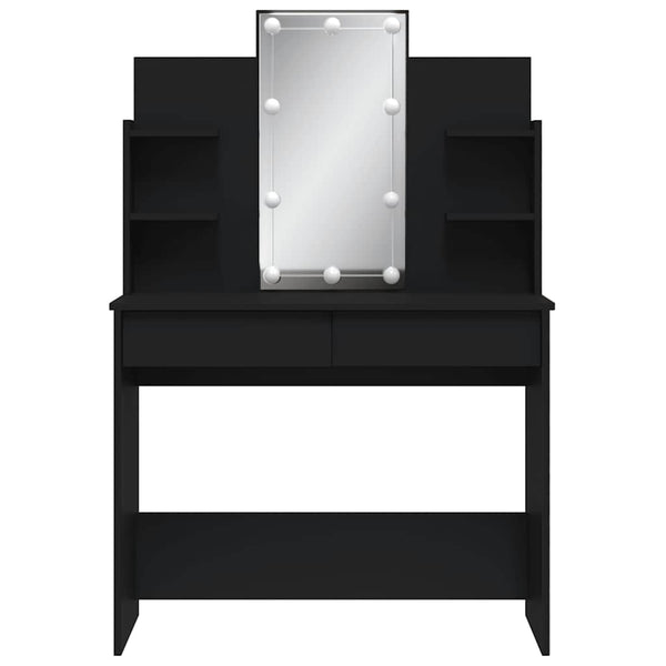 Vidaxl Dressing Table With Led Lights Black 96X40x142 Cm Dressing Tables