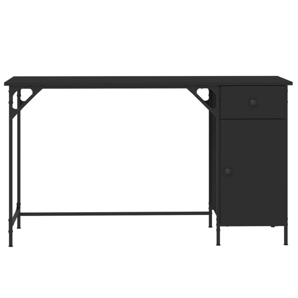 Vidaxl Computer Desk Black 131X48x75 Cm Engineered Wood Home Office Desks
