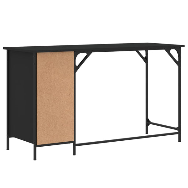 Vidaxl Computer Desk Black 131X48x75 Cm Engineered Wood Home Office Desks
