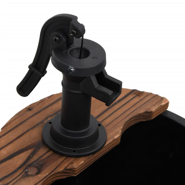 Vidaxl Water Fountain With Pump Solid Wood Fir Outdoor Fountains